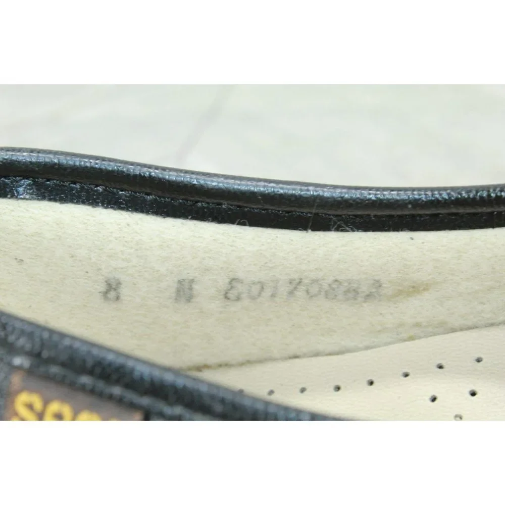 SAS Black Leather Slip On Moccasins Loafer Ankle Shoes Size 8 Narrow - Picture 7 of 7